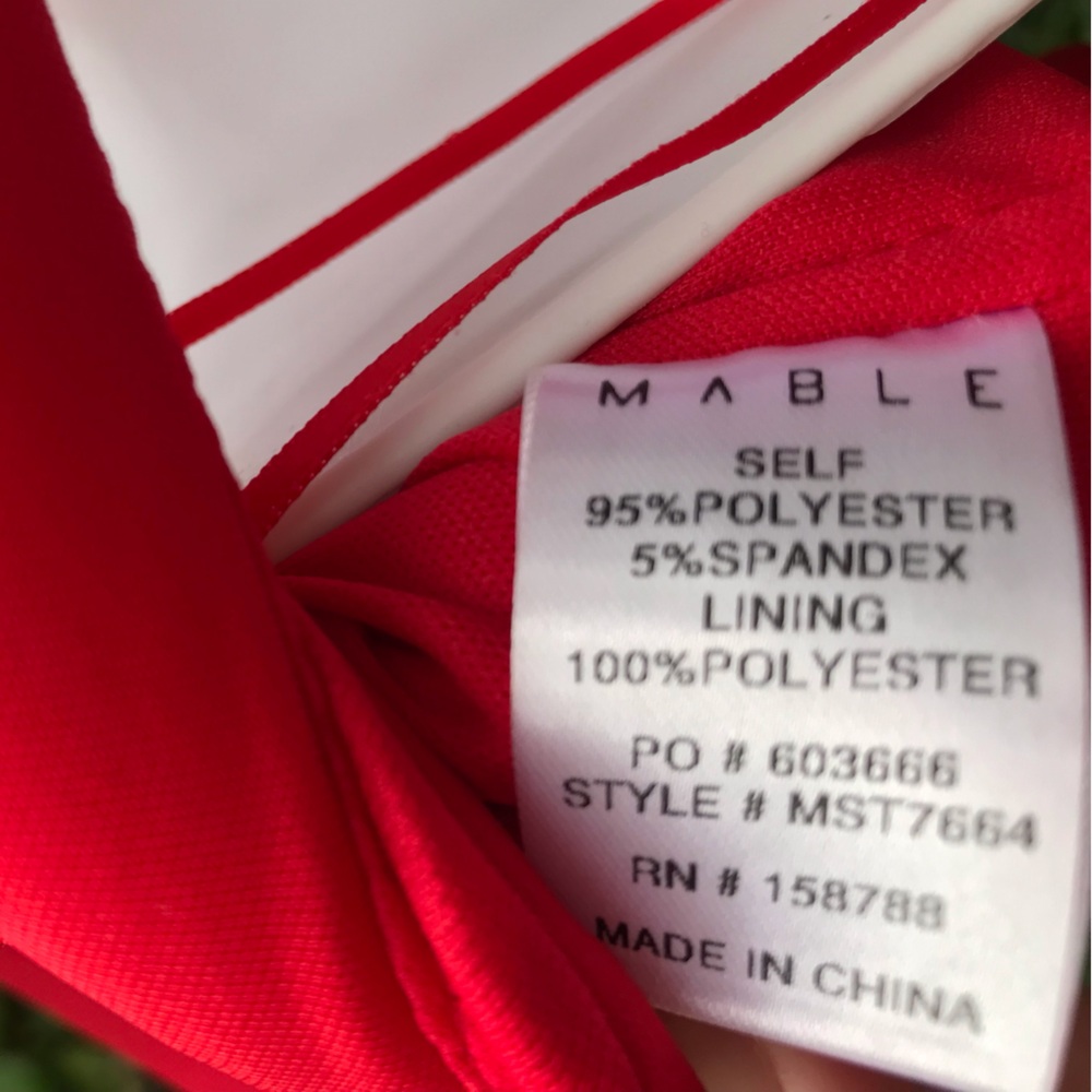 MABLE Red Strapless Ruffle Top and Skirt Set NWT Size S - Picture 16 of 16